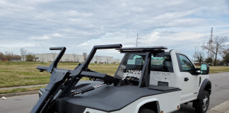 Dynamic announces they are now building wrecker bodies for chassis that have a rear fuel tank